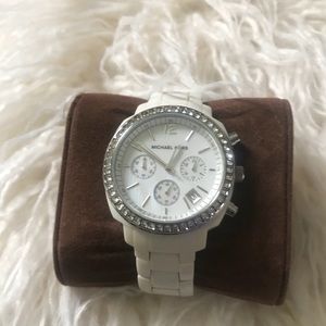 White Michael kors watch
